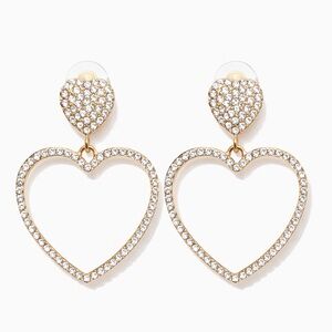 ⚜️ Trendy Silver Heart Earrings